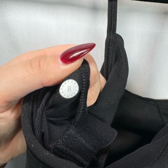 Lululemon Racer Back Top Black Athletic Workout Gym Size 8 - Picture 4 of 5